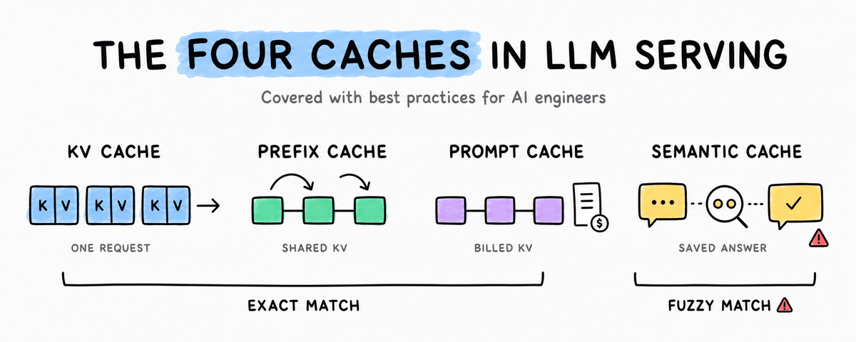 KV, Prefix, Prompt and Semantic Caching in LLMs